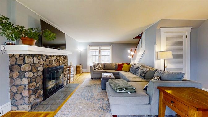 Fireplace, Interior, Living room, Wood Texture Flooring