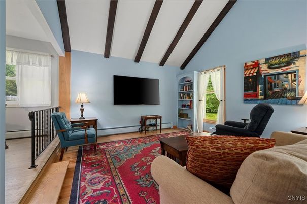 Interior, Living room, Wooden Beams, Wood Texture Flooring