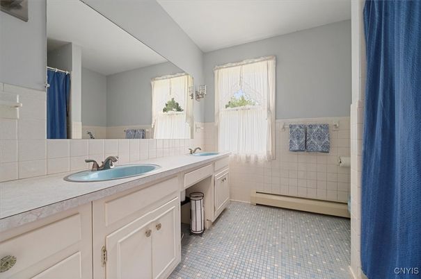 Bathroom, Dual Sink Vanities, Interior, Tile Countertops