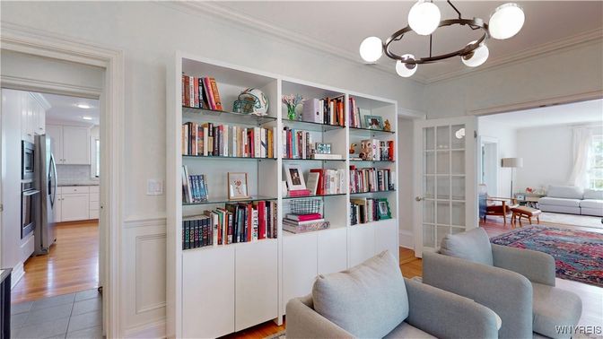 Interior, Kitchen, Living room, Pendant Lights, Recessed Lighting, Wood Texture Flooring