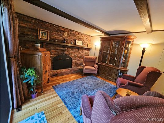 Fireplace, Interior, Stone Walls, Wood Texture Flooring