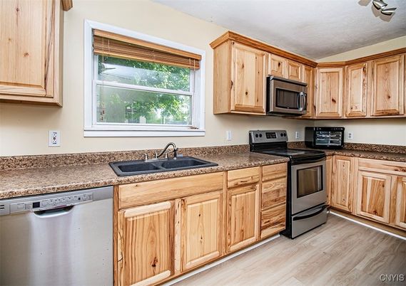 Interior, Kitchen, Wood Texture Flooring