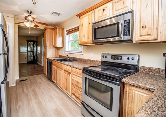 Interior, Kitchen, Wood Texture Flooring