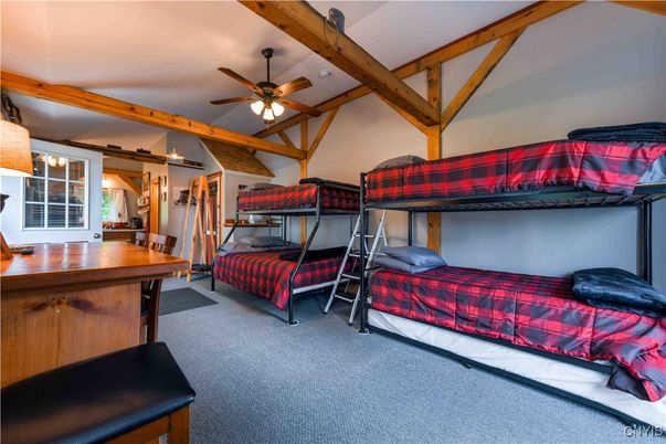 Bedroom, Interior, Wooden Beams