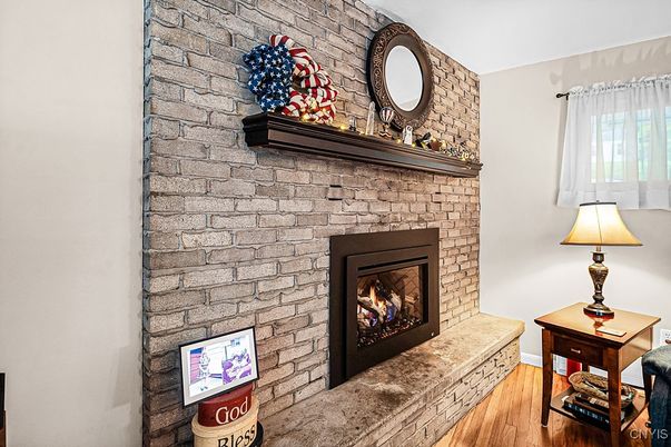 Fireplace, Interior, Stone Walls, Wood Texture Flooring
