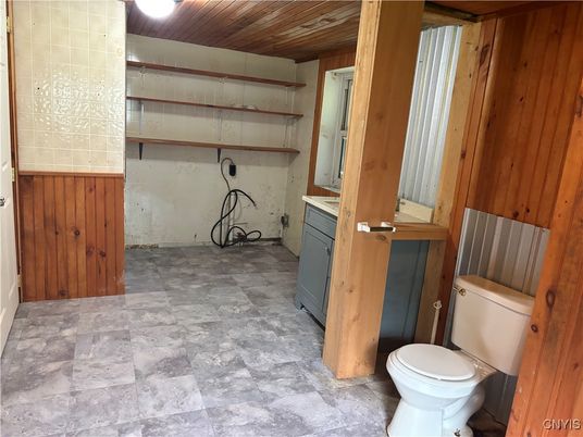 Bathroom, Interior, Wooden Walls