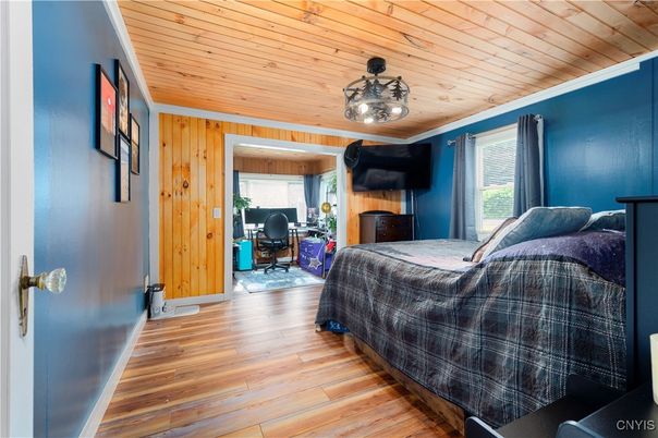 Bedroom, Interior, Wooden Ceilings, Wood Texture Flooring, Wooden Walls