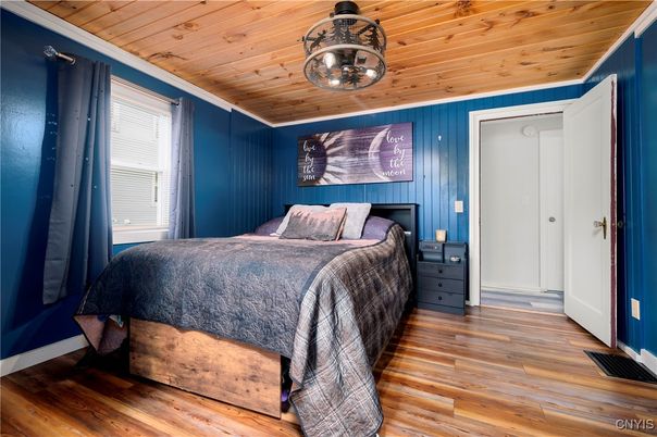 Bedroom, Interior, Wooden Ceilings, Wood Texture Flooring