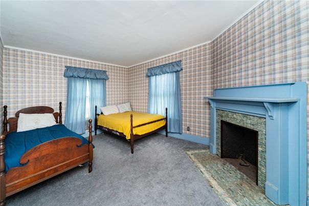 Bedroom, Fireplace, Interior