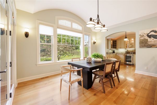 Chandelier, Dining room, Interior, Kitchen, Pendant Lights, Wood Texture Flooring