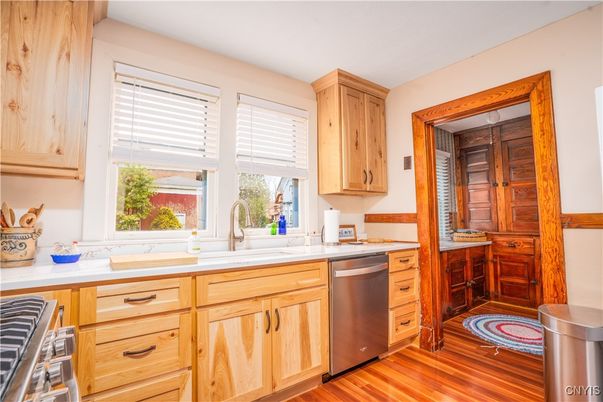 Interior, Kitchen, Wood Texture Flooring