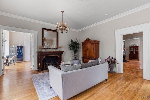 Chandelier, Fireplace, Interior, Living room, Wood Texture Flooring
