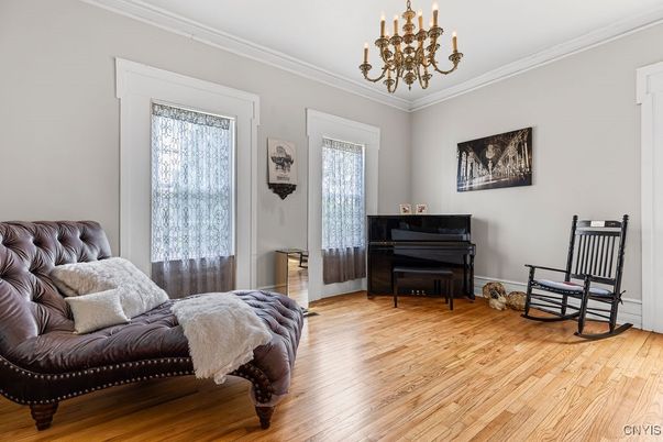 Chandelier, Interior, Piano, Wood Texture Flooring