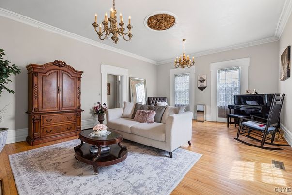 Chandelier, Interior, Living room, Wood Texture Flooring