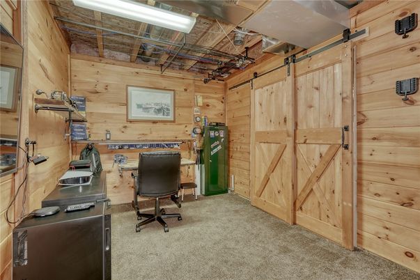 Home Office, Interior, Wooden Walls