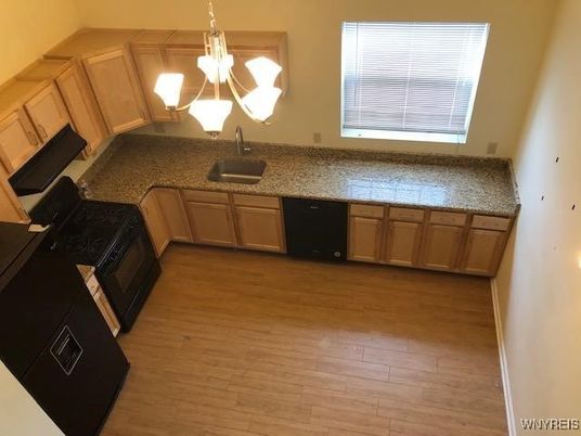 Interior, Kitchen, Pendant Lights, Wood Texture Flooring