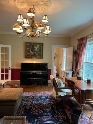Chandelier, Interior, Piano, Wood Texture Flooring