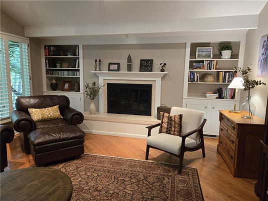 Fireplace, Interior, Wood Texture Flooring