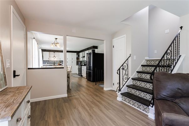 Interior, Kitchen, Pendant Lights, Wood Texture Flooring