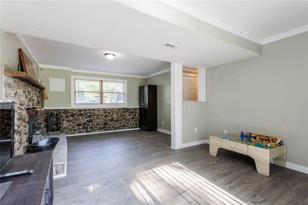 Fireplace, Interior, Wood Texture Flooring