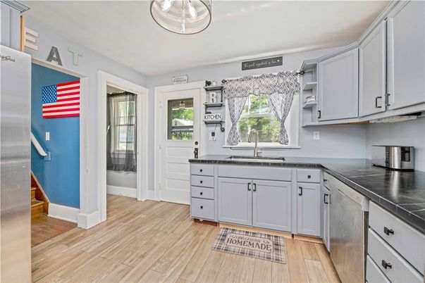 Interior, Kitchen, Wood Texture Flooring