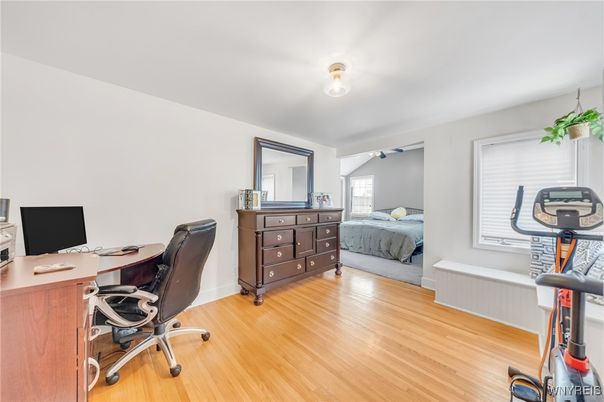 Bedroom, Fitness Equipment, Home Office, Interior, Wood Texture Flooring