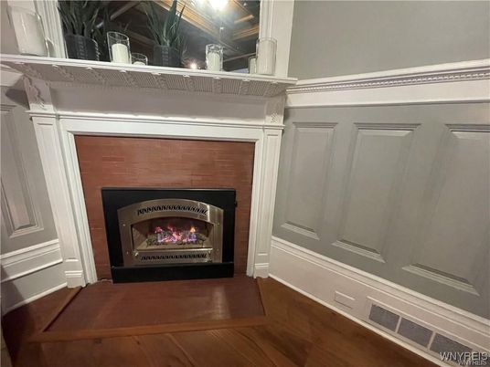 Fireplace, Interior, Wood Texture Flooring