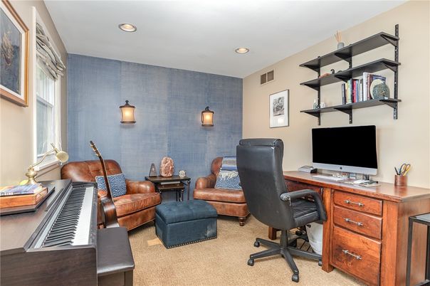 Home Office, Interior, Recessed Lighting