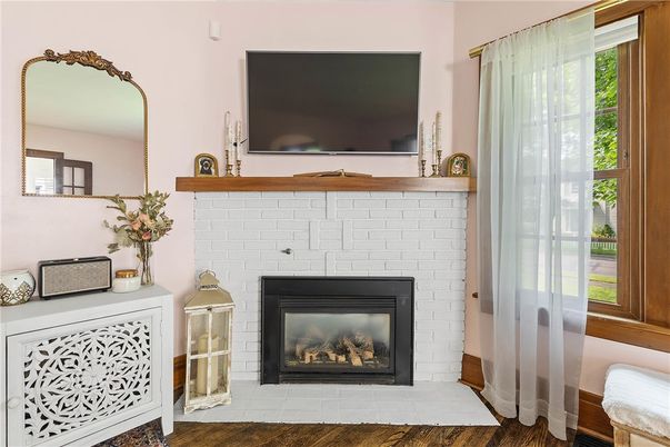 Fireplace, Interior, Wood Texture Flooring