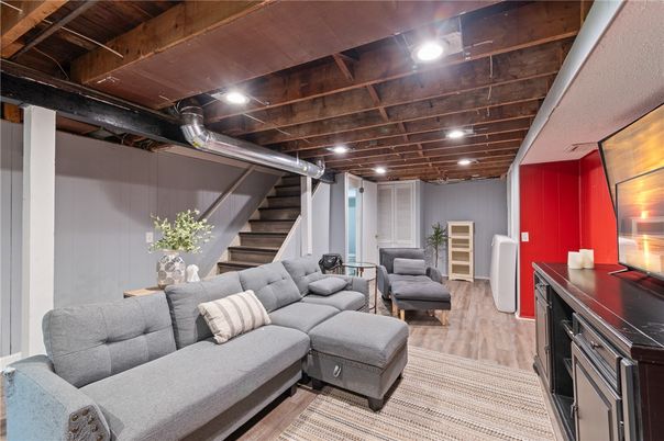 Interior, Living room, Recessed Lighting, Wooden Beams, Wooden Ceilings, Wood Texture Flooring
