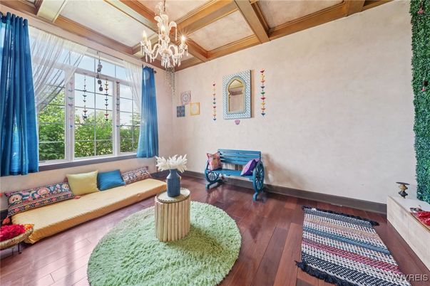 Chandelier, Interior, Wooden Beams, Wood Texture Flooring