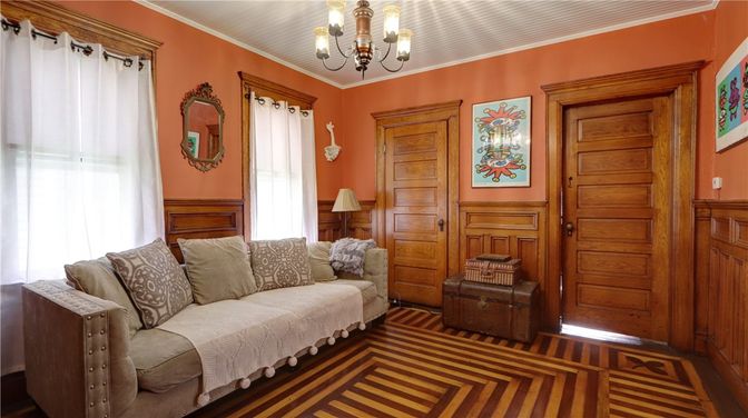 Chandelier, Interior, Wood Texture Flooring