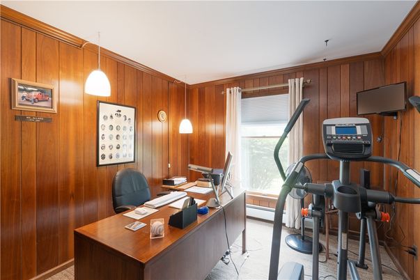 Fitness Equipment, Home Office, Interior, Wooden Walls