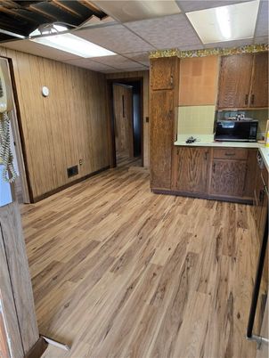 Interior, Kitchen, Wood Texture Flooring