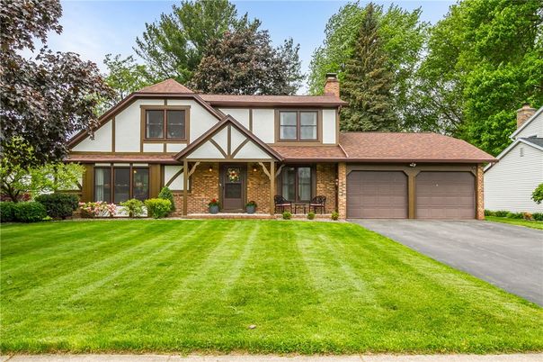 Attached, Exterior, Facade, Brick Facade, Tudor Revival