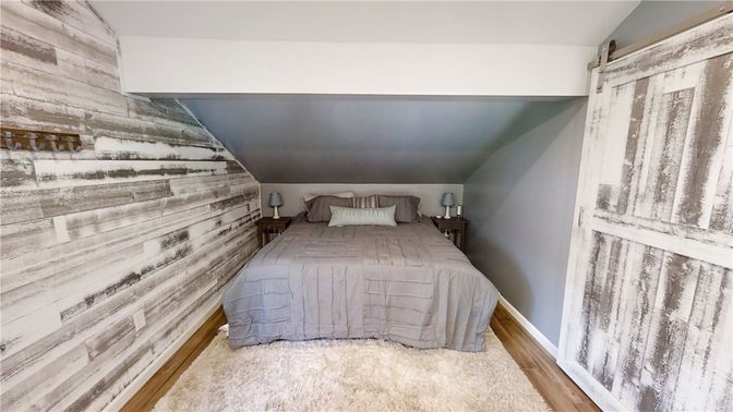 Bedroom, Interior, Wood Texture Flooring, Wooden Walls