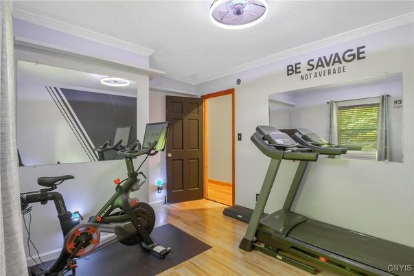 Fitness Equipment, Interior, Wood Texture Flooring