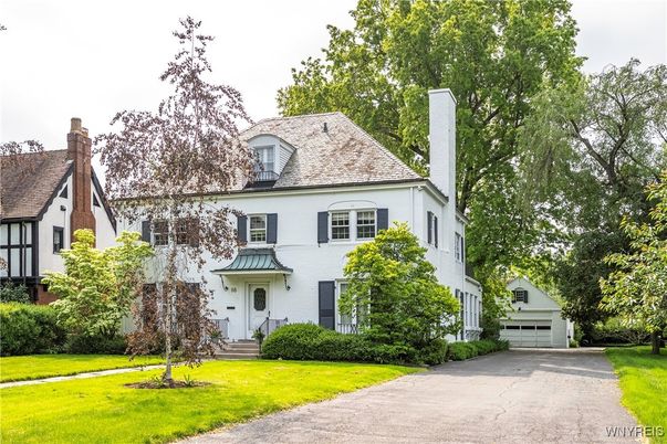 Backyard, Detached Garage, Exterior, Facade, French Provincial