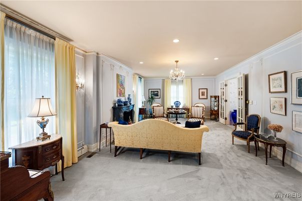 Chandelier, Dining room, Interior, Living room, Recessed Lighting