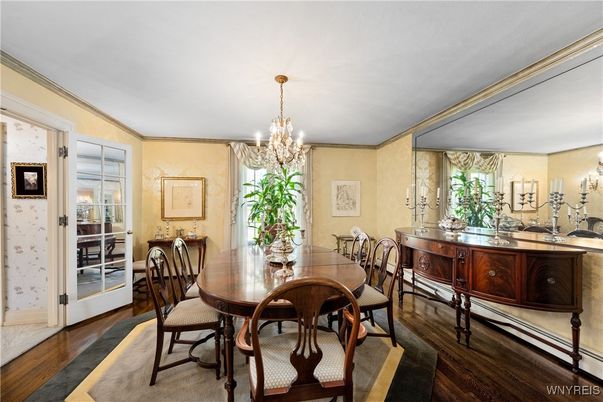 Chandelier, Dining room, Interior, Wood Texture Flooring