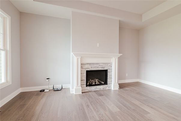 Empty room, Fireplace, Interior, Wood Texture Flooring