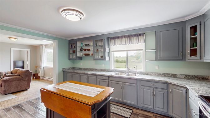 Interior, Kitchen, Wood Texture Flooring