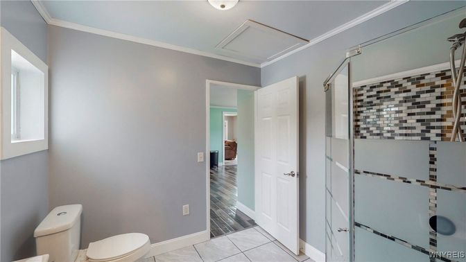 Bathroom, Interior, Wood Texture Flooring