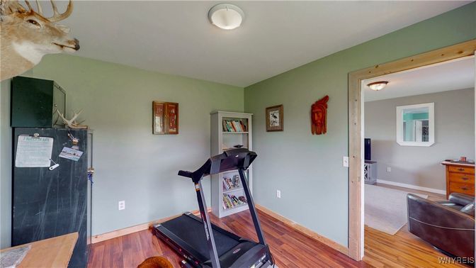 Fitness Equipment, Interior, Wood Texture Flooring