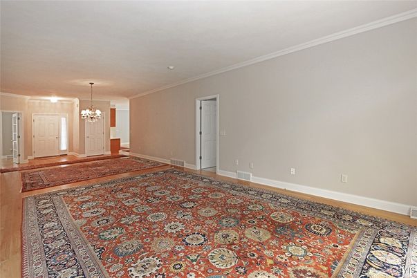 Chandelier, Empty room, Interior, Wood Texture Flooring