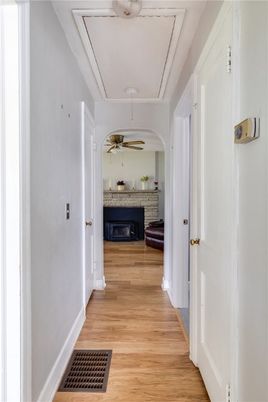 Fireplace, Interior, Wood Texture Flooring