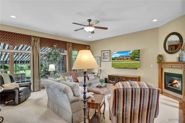 Fireplace, Interior, Living room, Recessed Lighting
