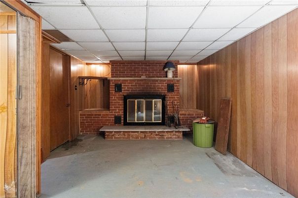 Fireplace, Interior, Stone Walls, Wooden Walls