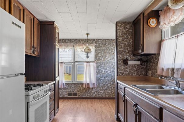 Interior, Kitchen, Wood Texture Flooring