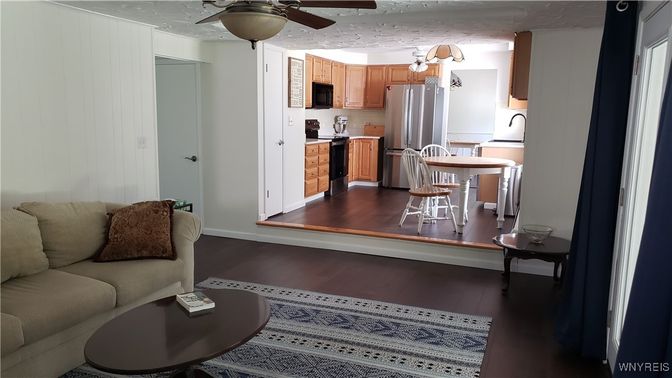 Interior, Kitchen, Living room, Stainless Steel Appliances, Wood Texture Flooring